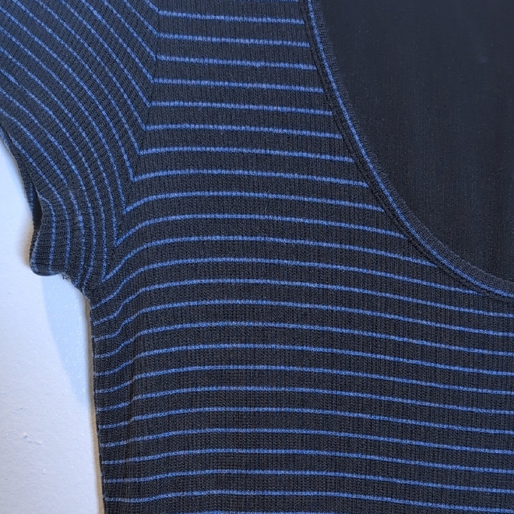 Marine Layer Black and Gray Striped Maxi Dress - Picture 3 of 7